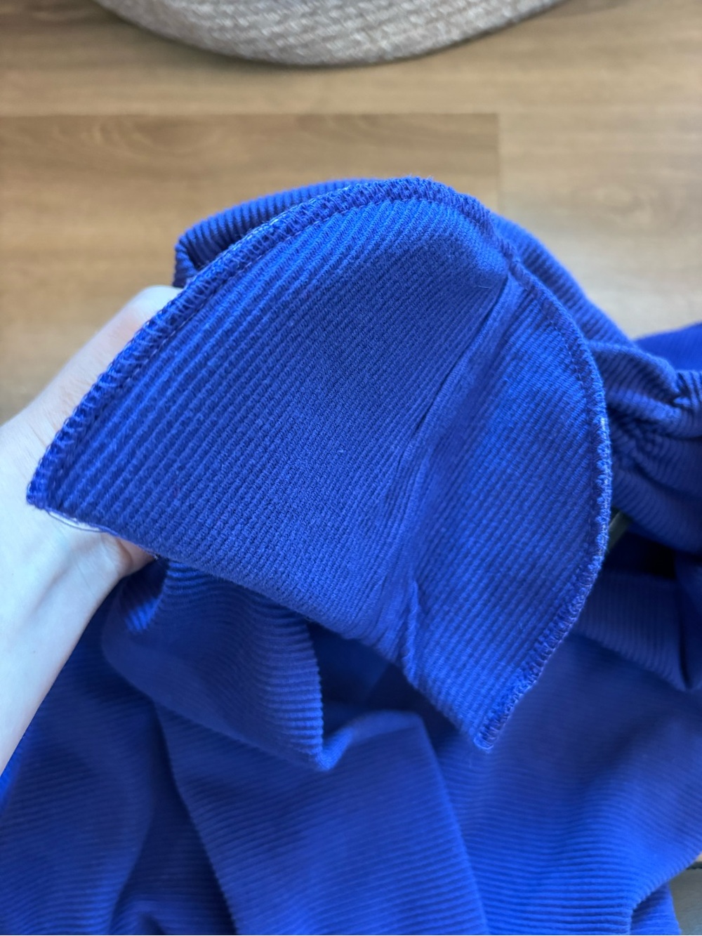 Pristine Vintage 80s Belted Jumpsuit in ribbed purple, blue. Size M - Picture 5 of 15